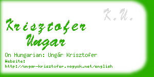 krisztofer ungar business card
